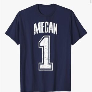 Navy Megan T-Shirt. Great for Megan Maroney concert size small and medium